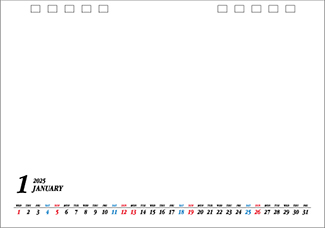 オリジナル卓上カレンダー2024年用暦入りひな型TR-07