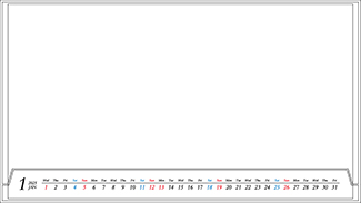 オリジナル卓上カレンダー2024年用暦入りひな型TWC-01