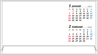 オリジナル卓上カレンダー2023年用暦入りひな型TWC-02