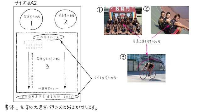 手書き、またはレイアウト見本を用意