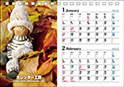 セミオーダー卓上用暦デザインテンプレート（2ヶ月タイプ）2