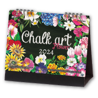 卓上カレンダー 　CHALKART（チョークアート）-flower-